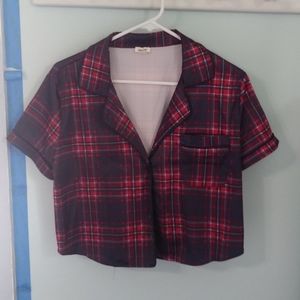 Cropped Plaid Shirt